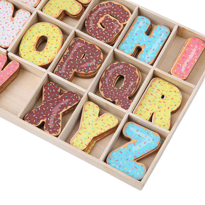 Donut Design Wooden Alphabet Letter