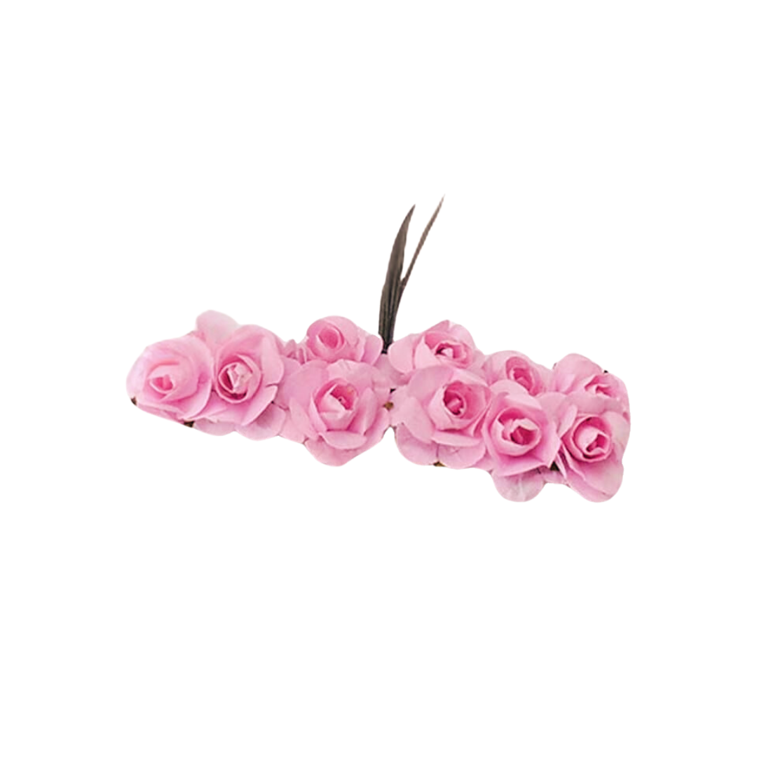 Artificial Rose Paper Flower Bunch - Light Pink