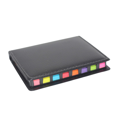 Pu Leather Case Sticky Notes Arrow Flag Memo Pad with Calendar Page Marker