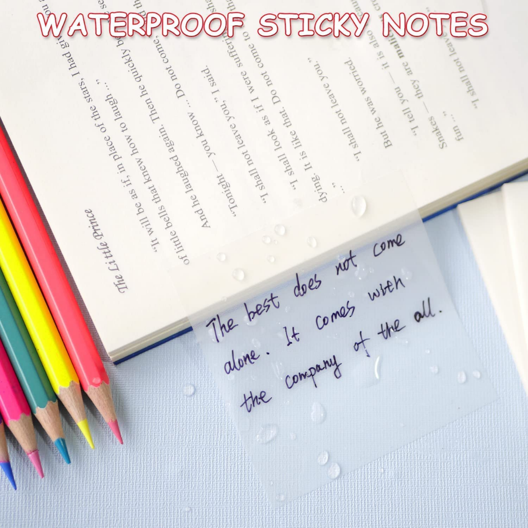 Transparent Sticky Notes Pad Clear Sticky Notes, 50 Sheets