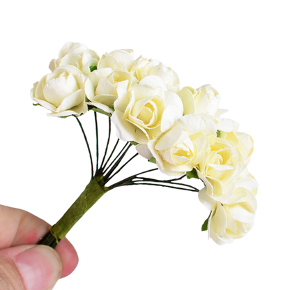 Artificial Rose Paper Flower - Off White