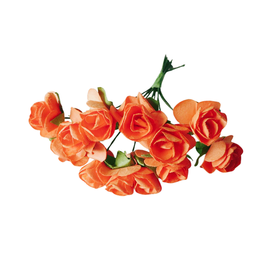 Artificial Rose Handmade Paper Flower - Orange