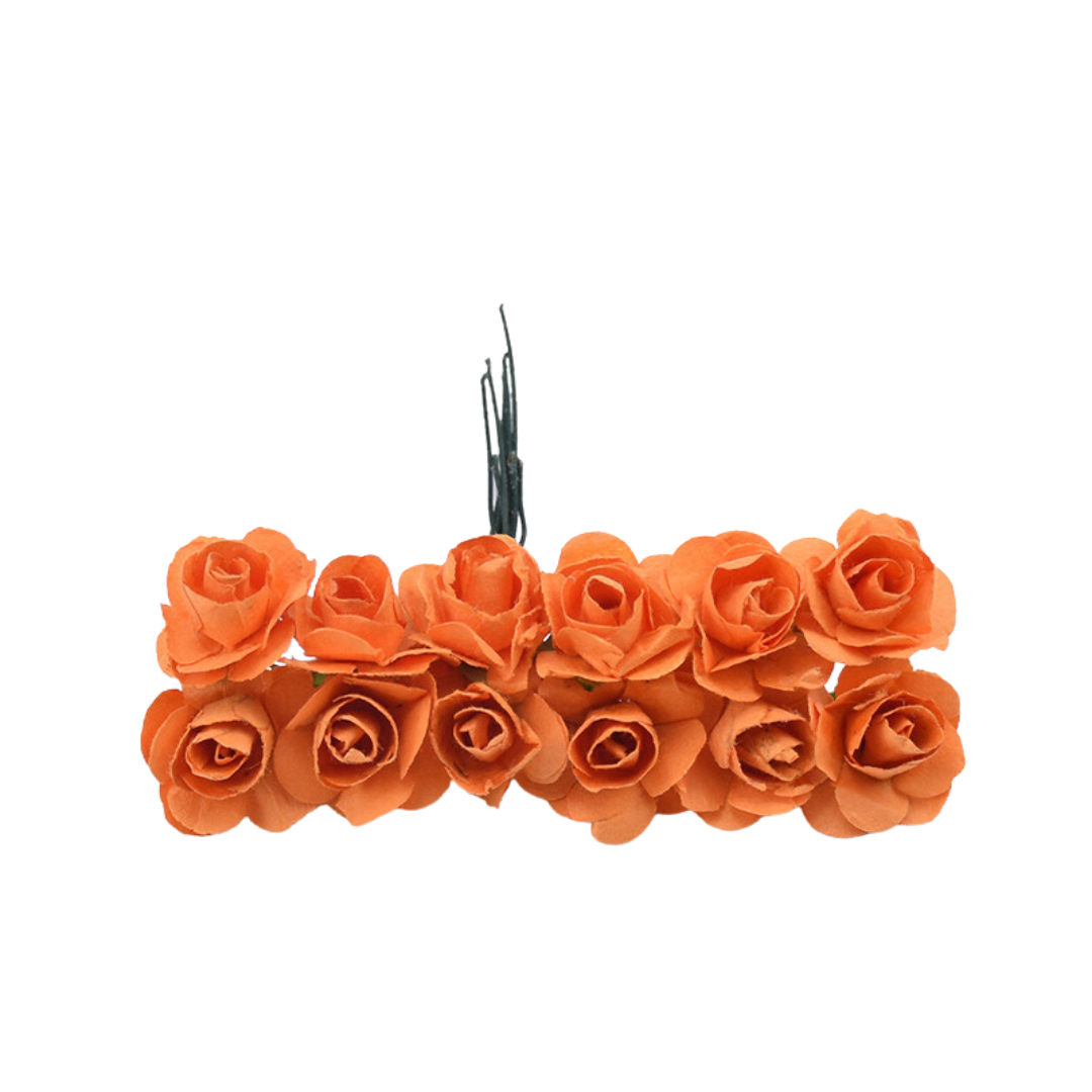 Artificial Rose Handmade Paper Flower - Orange