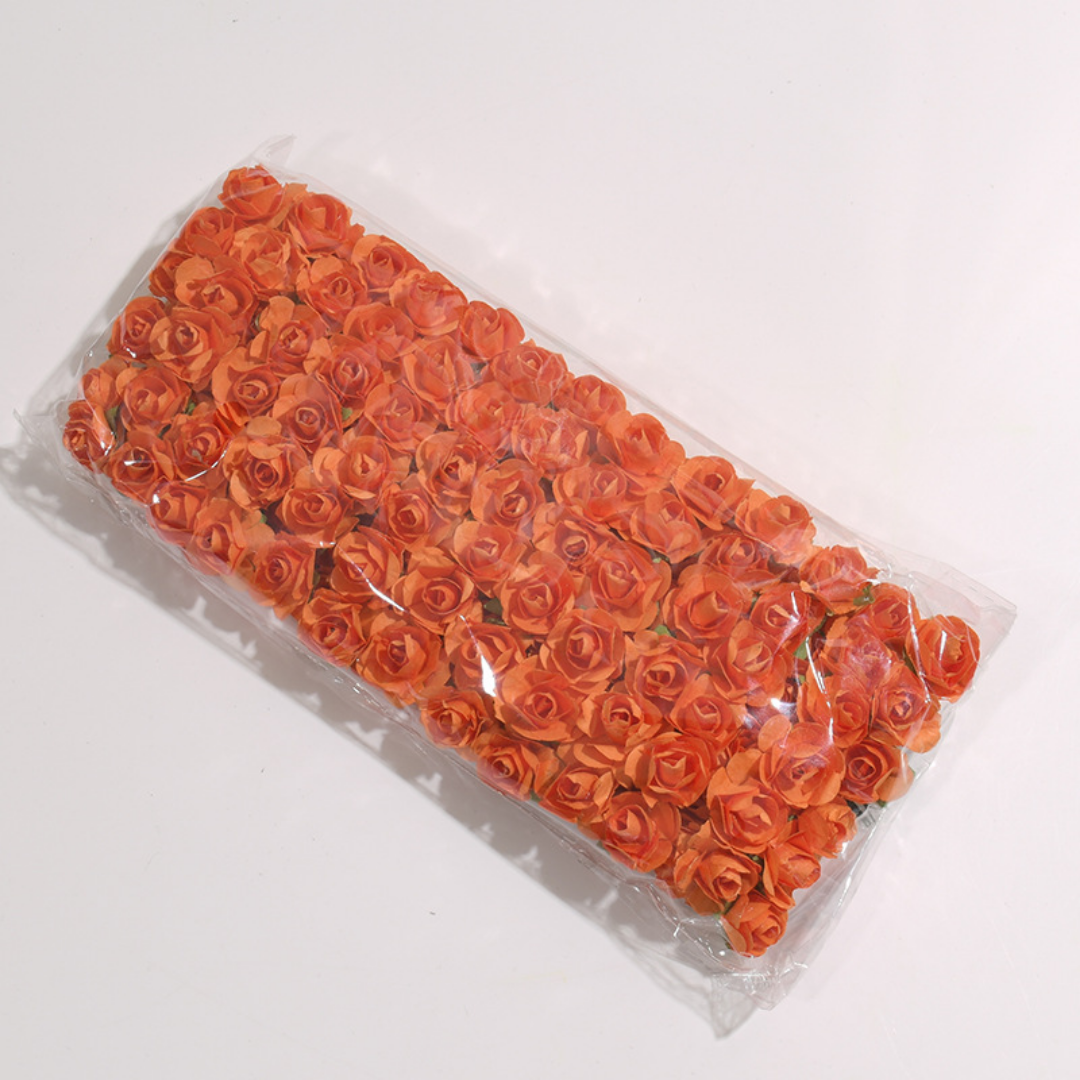 Artificial Rose Handmade Paper Flower - Orange