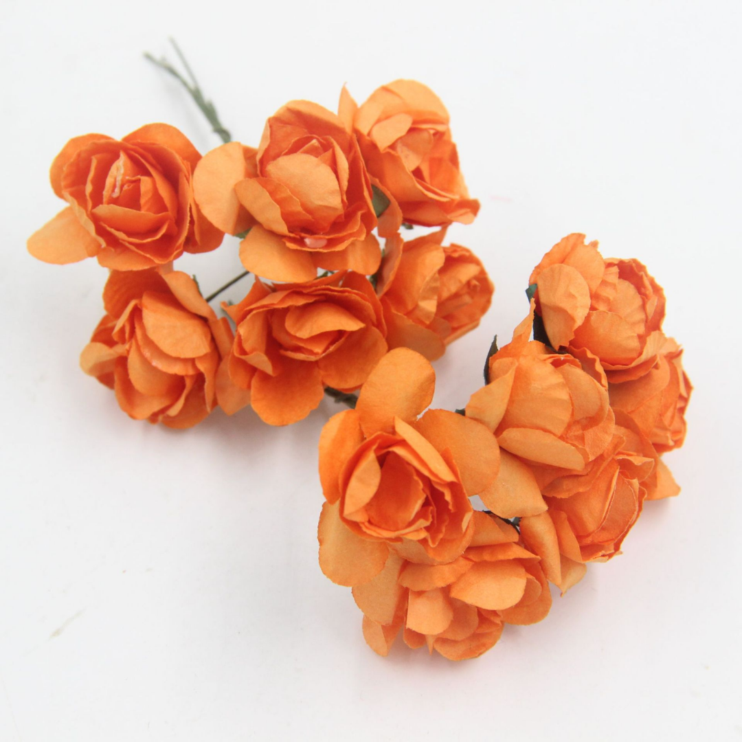 Artificial Rose Handmade Paper Flower - Orange