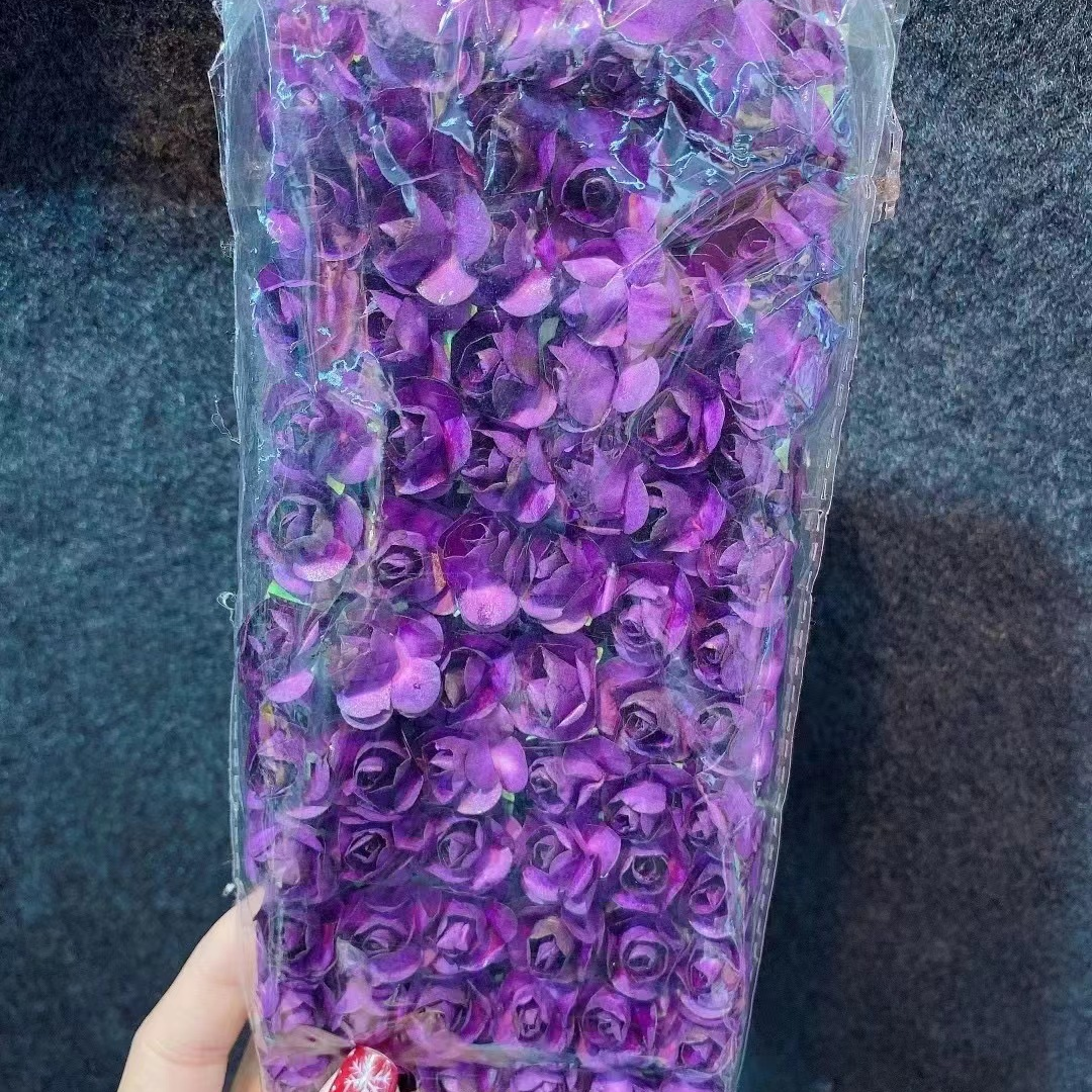 Artificial Rose Paper Flower Bunch - Purple