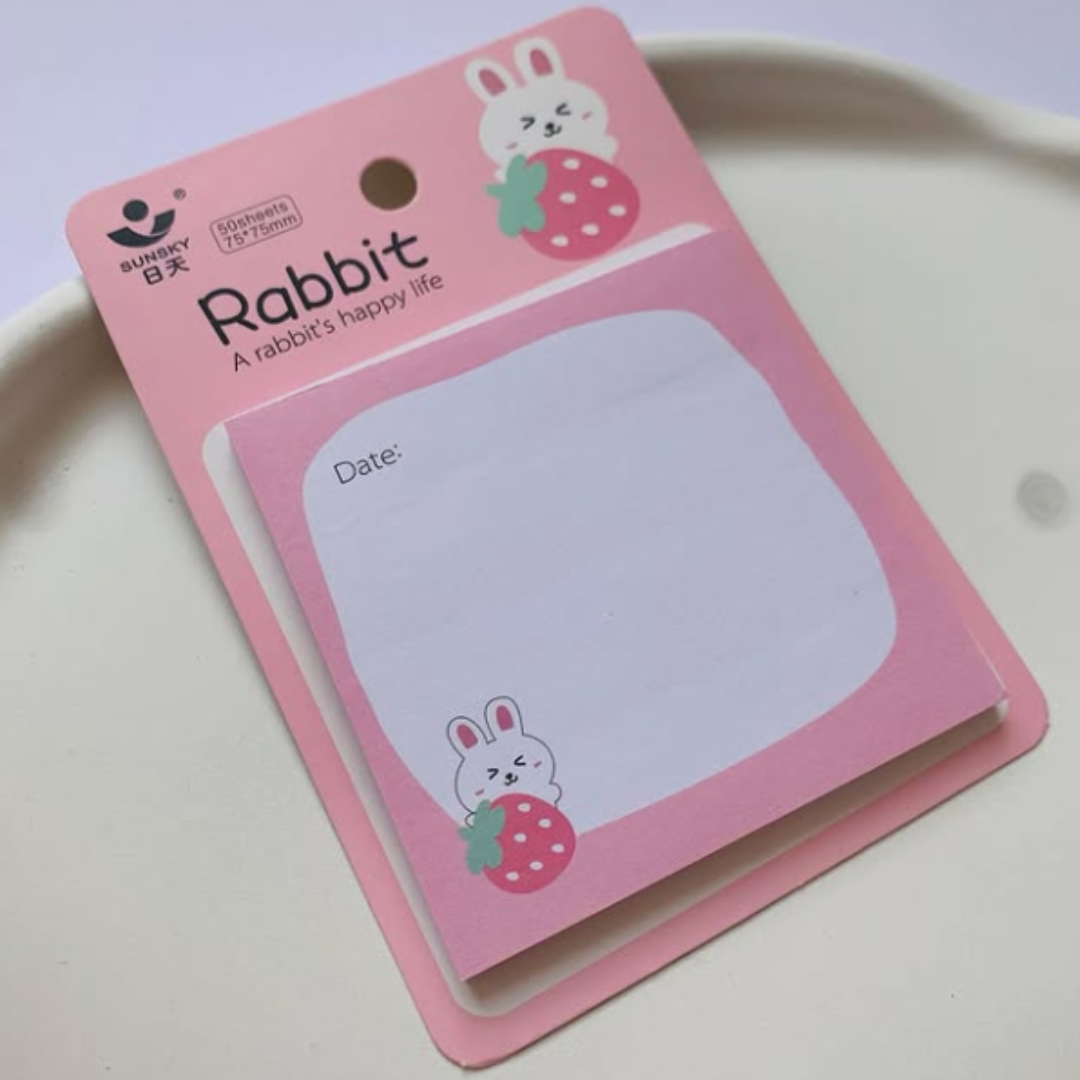 Cute Print Sticky Notes Set Post It, Pack of 4, 200 Sheets