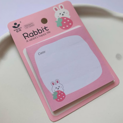 Cute Print Sticky Notes Set Post It, Pack of 4, 200 Sheets