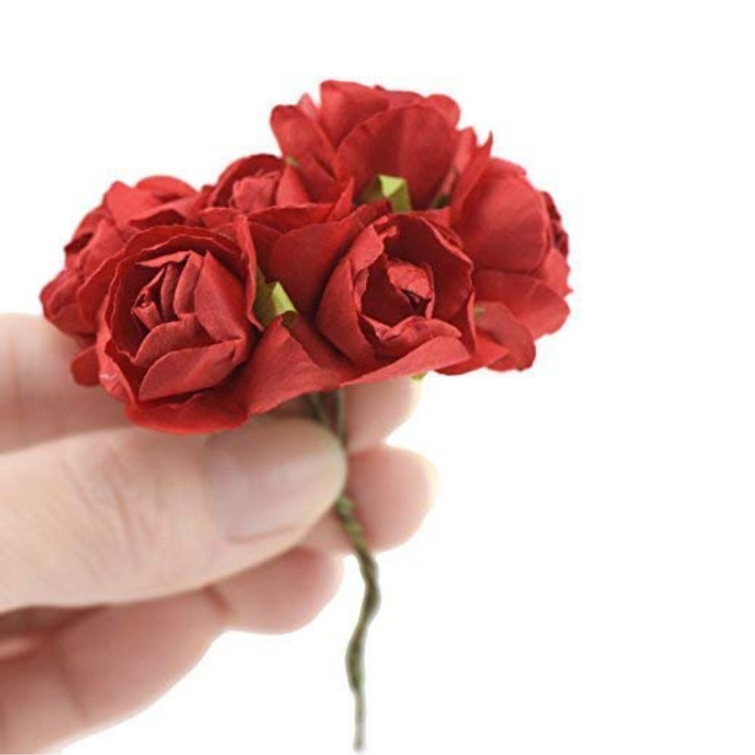 Artificial Rose Handmade Paper Flower - Red
