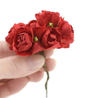 Artificial Rose Handmade Paper Flower - Red