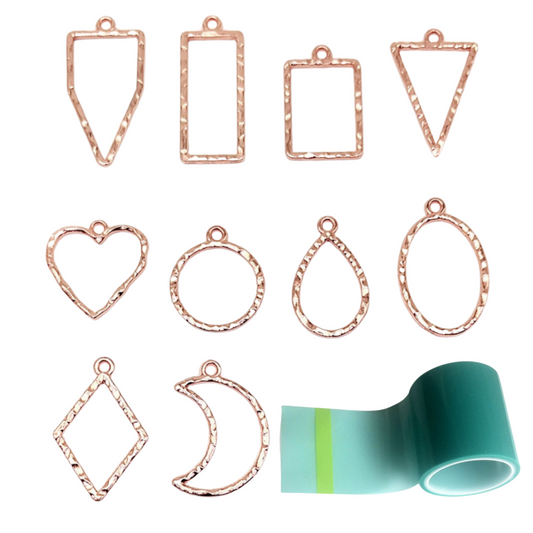 Designer Bezel with Uv Tape (10 Pcs, Rose Gold)