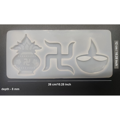 Diya Swastik Kalash Mould Diwali Decor