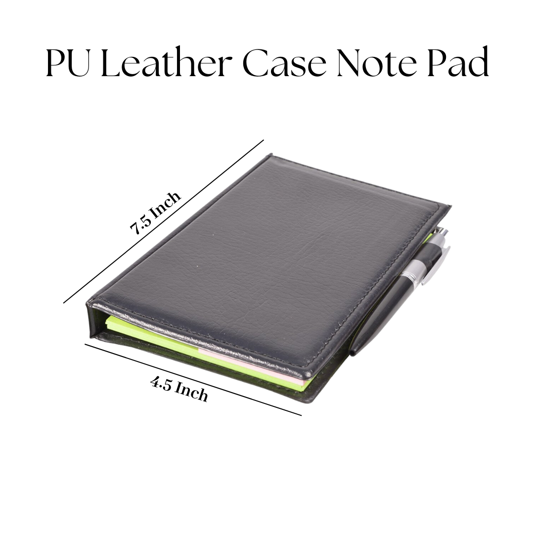 Sticky Notes Pad Diary Style Memo Pad with Clip Holder and Pen