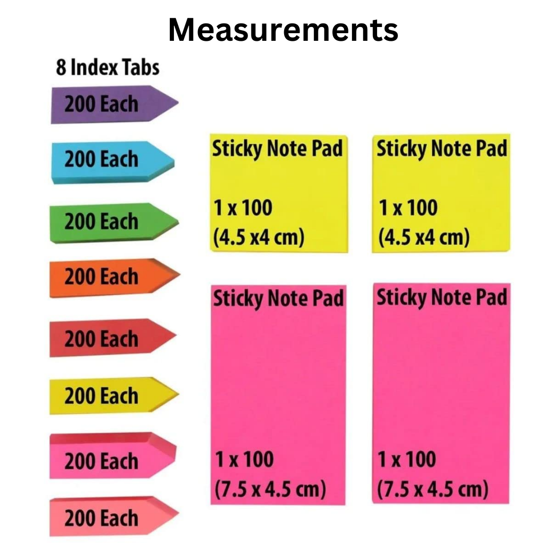 Sticky Notes Set Memo Pad Page Marker Flag