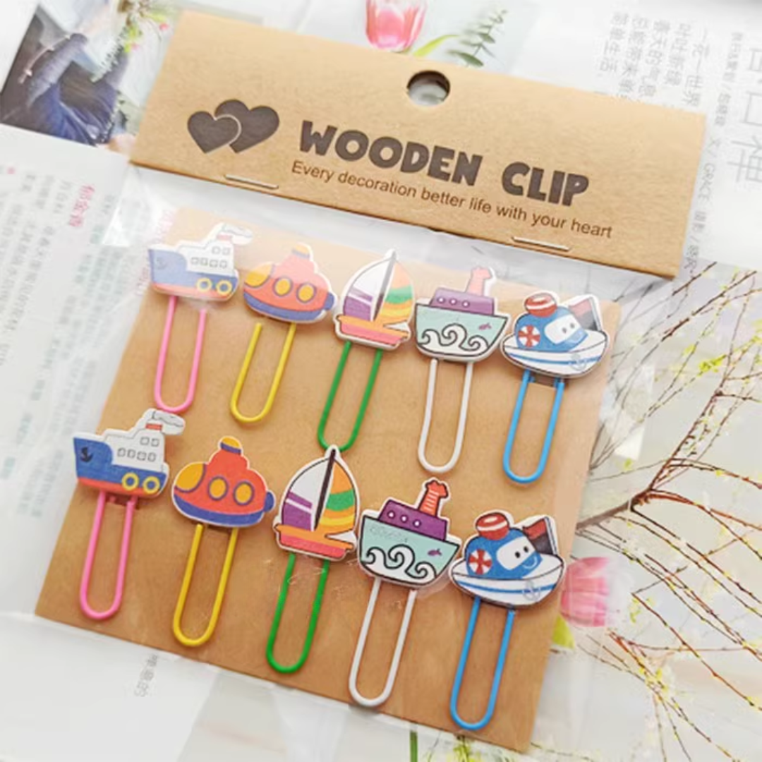 Colorful Wooden Paper Clip