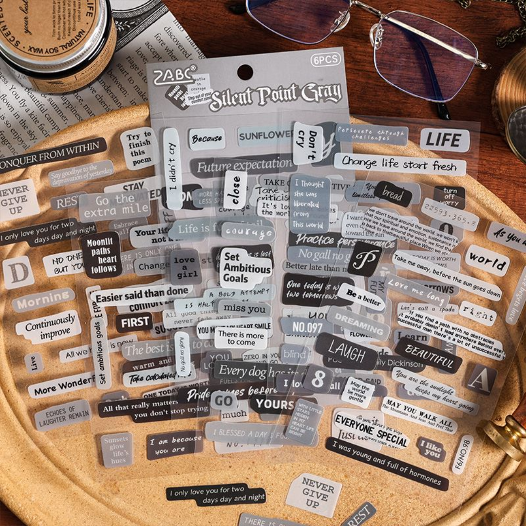 6 Sheets Motivational Quotes Sticker