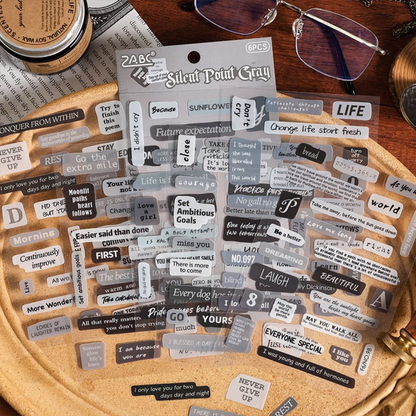 6 Sheets Motivational Quotes Sticker