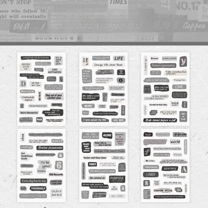 6 Sheets Motivational Quotes Sticker