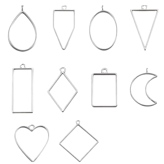 Open Bezel (10 Pcs, Silver)