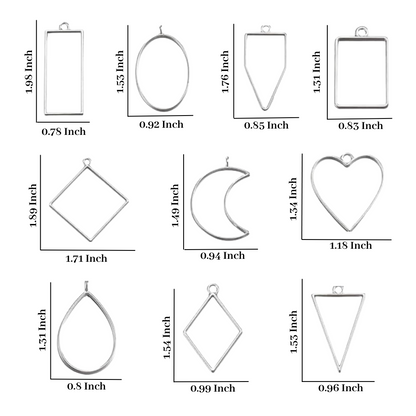 Open Bezel (10 Pcs, Silver)