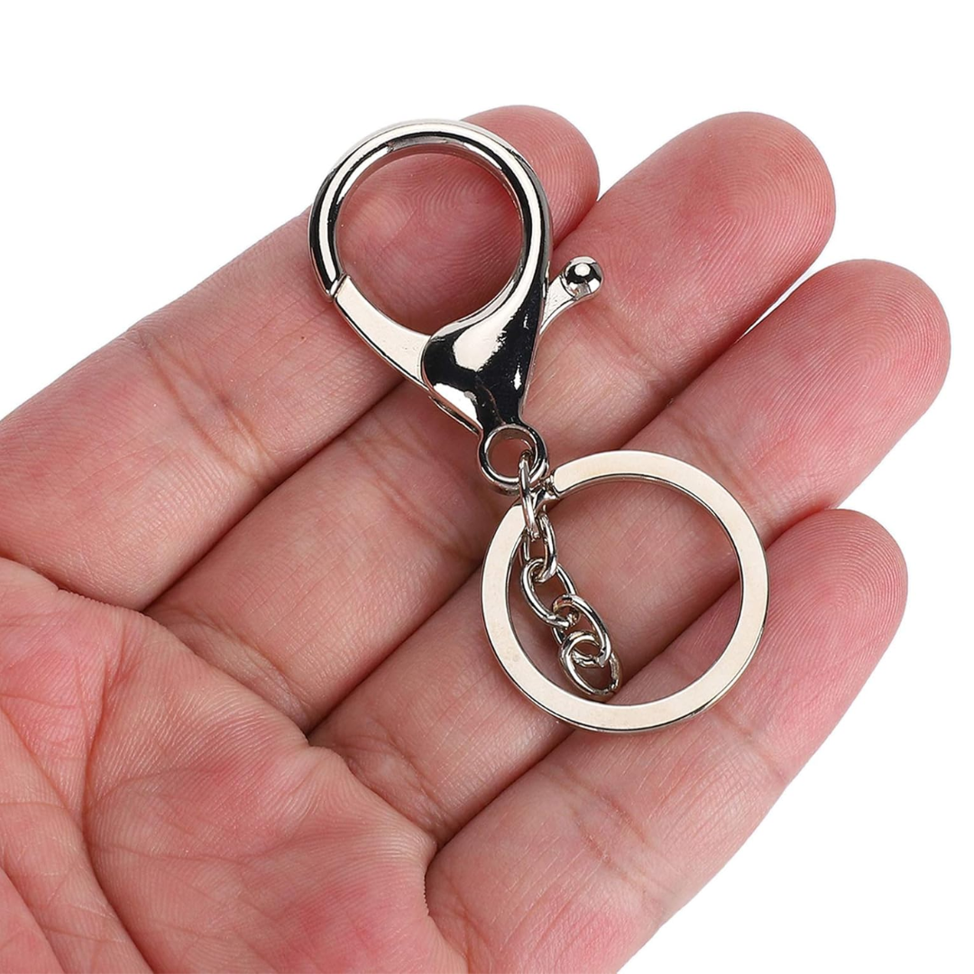 12 Pc Keychain Ring with Lobster Claw Clasp