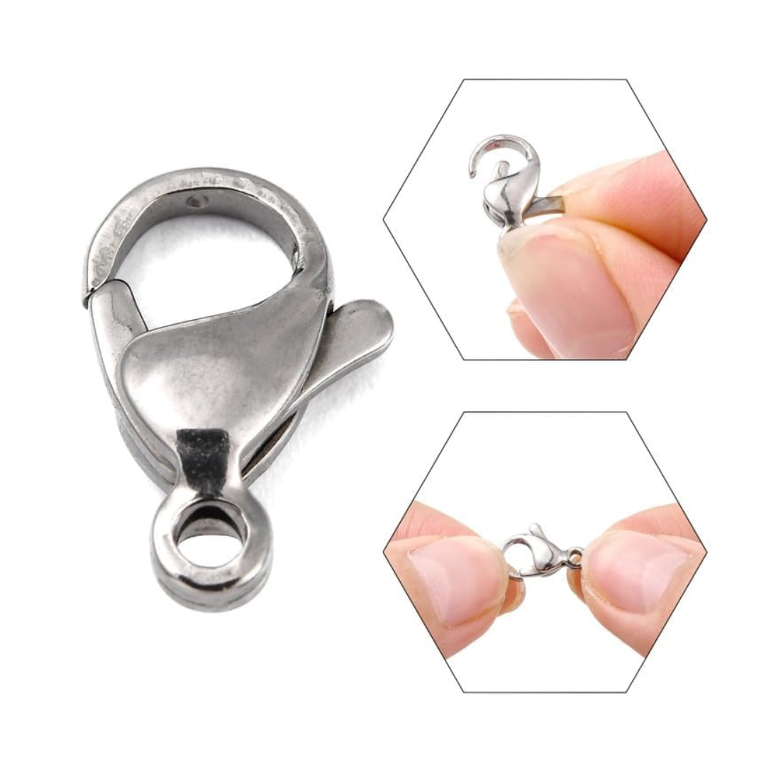 Metal Lobster Hook Silver
