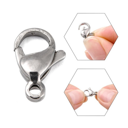 Metal Lobster Hook Silver