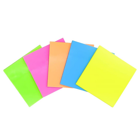 Multicolor Transparent Sticky Notes Set, Pack of 5