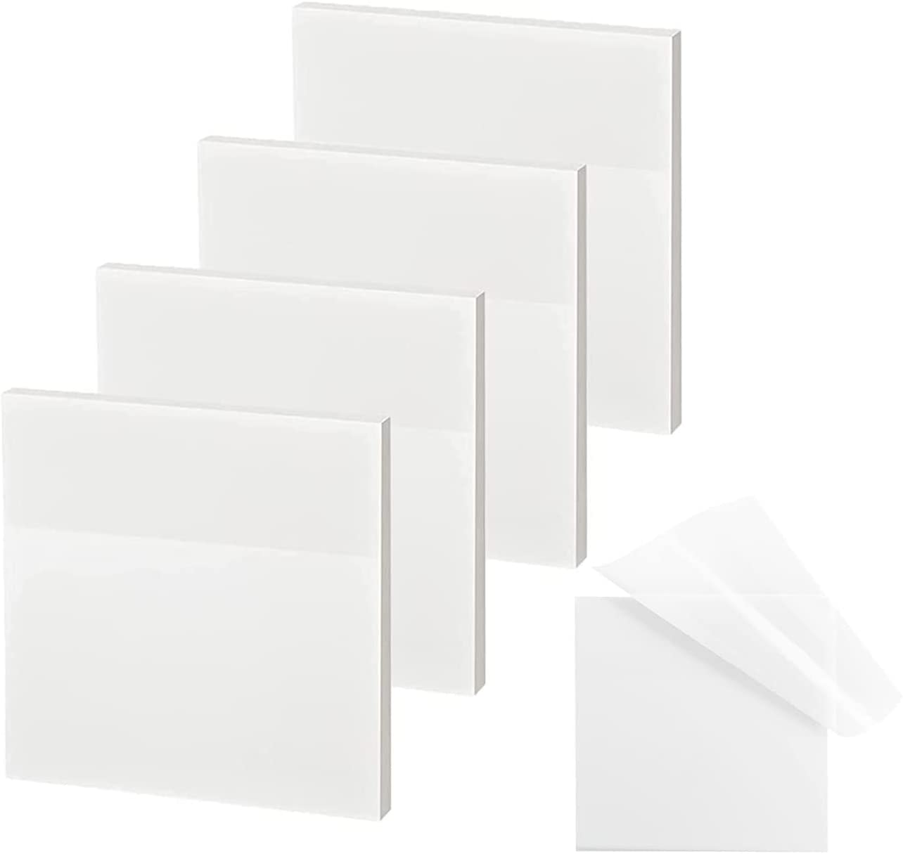 Transparent Sticky Notes Pad Clear Sticky Notes, 50 Sheets
