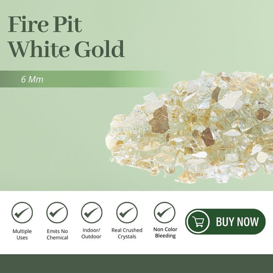 Fire Pit - White with Gold 6mm