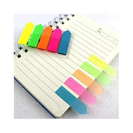 Transparent Sticky Notes Arrow Flag Page Marker, 125 Sheets Per Pack