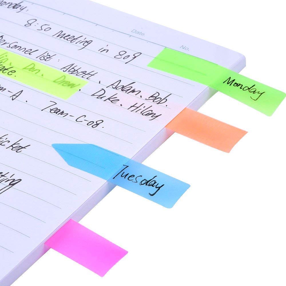 Transparent Sticky Notes Arrow Flag Page Marker, 125 Sheets Per Pack