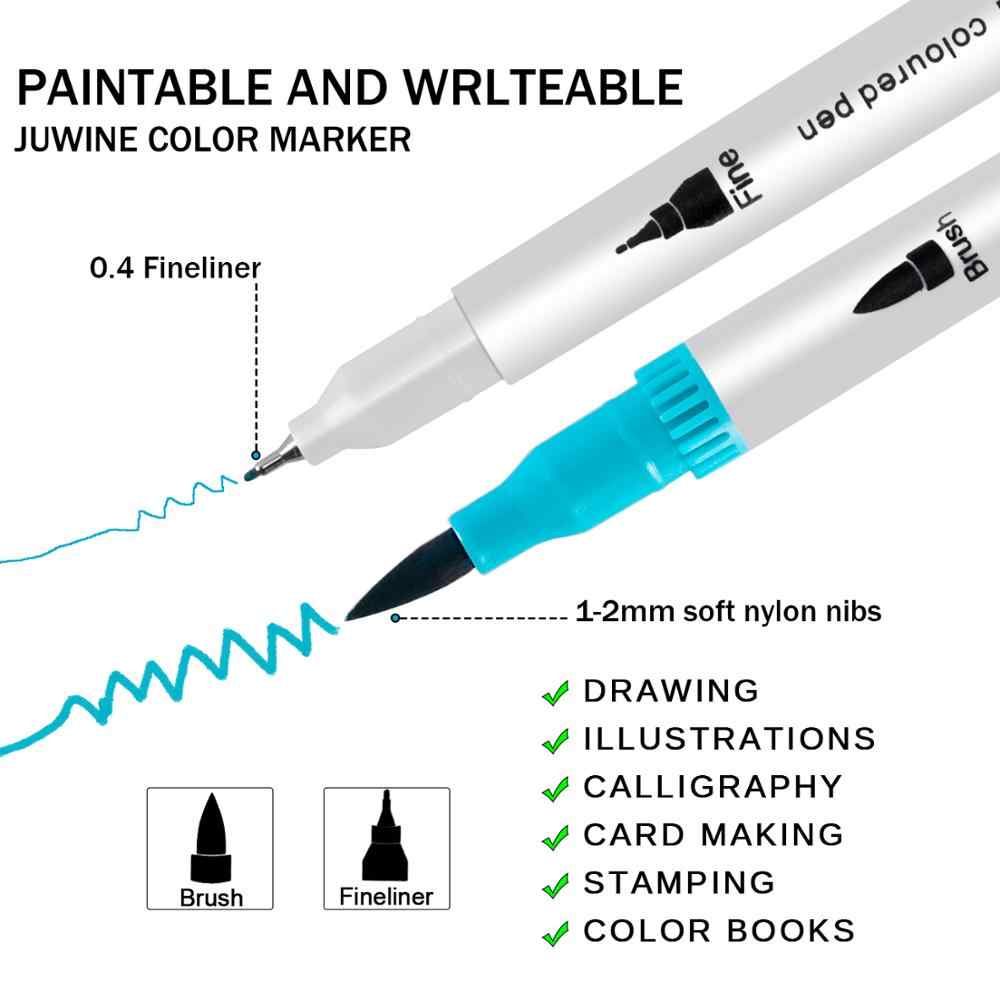 Dual Tip Brush Pen Marker