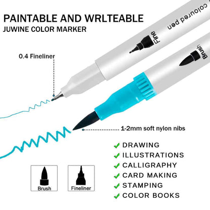 Dual Tip Brush Pen Marker