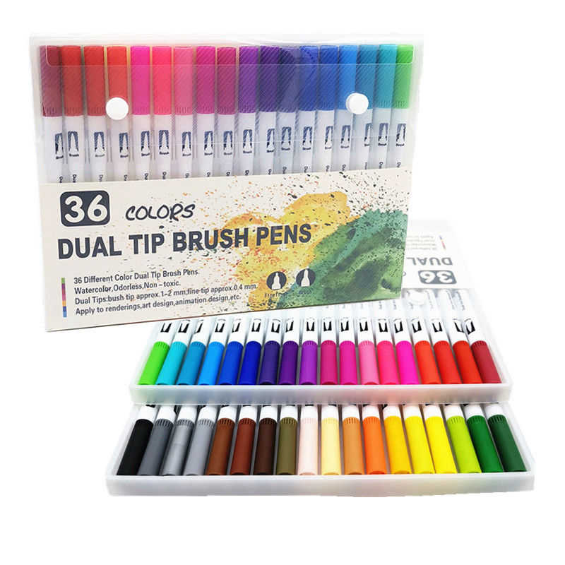 Dual Tip Brush Pen Marker