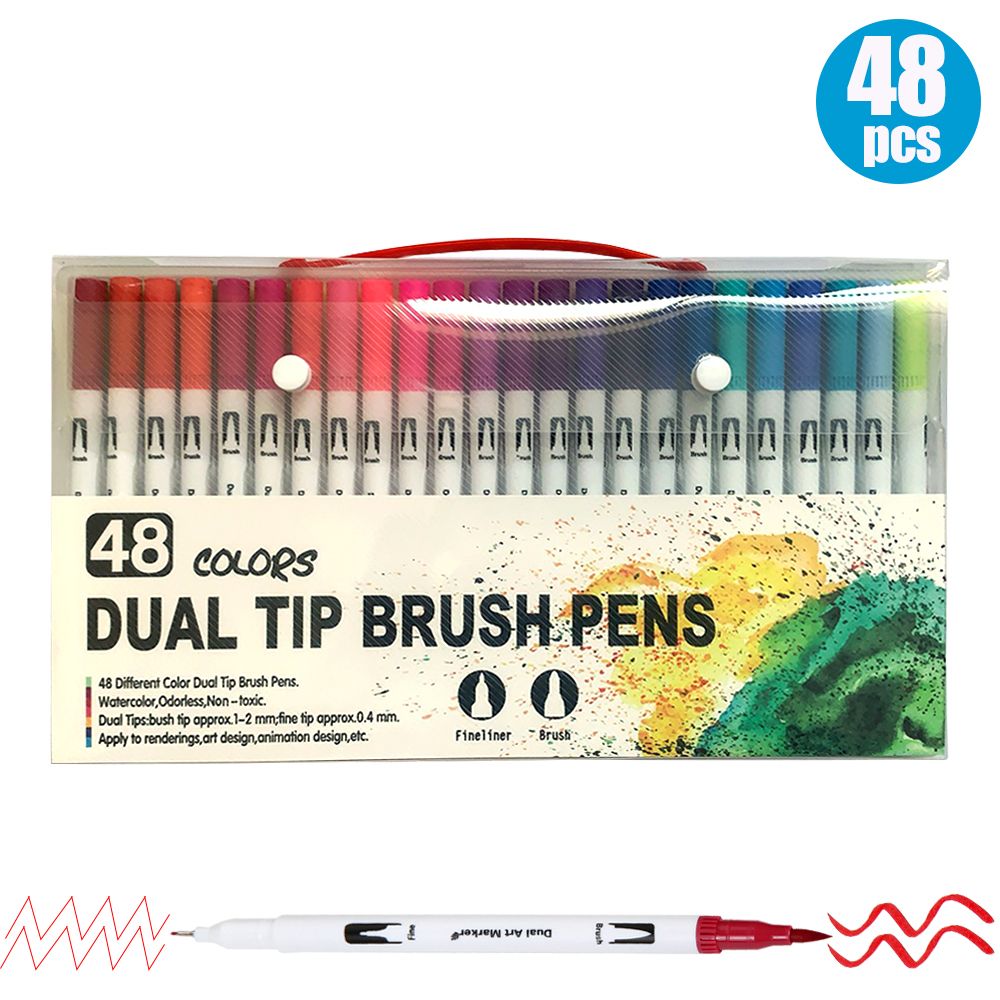 Dual Tip Brush Pen Marker