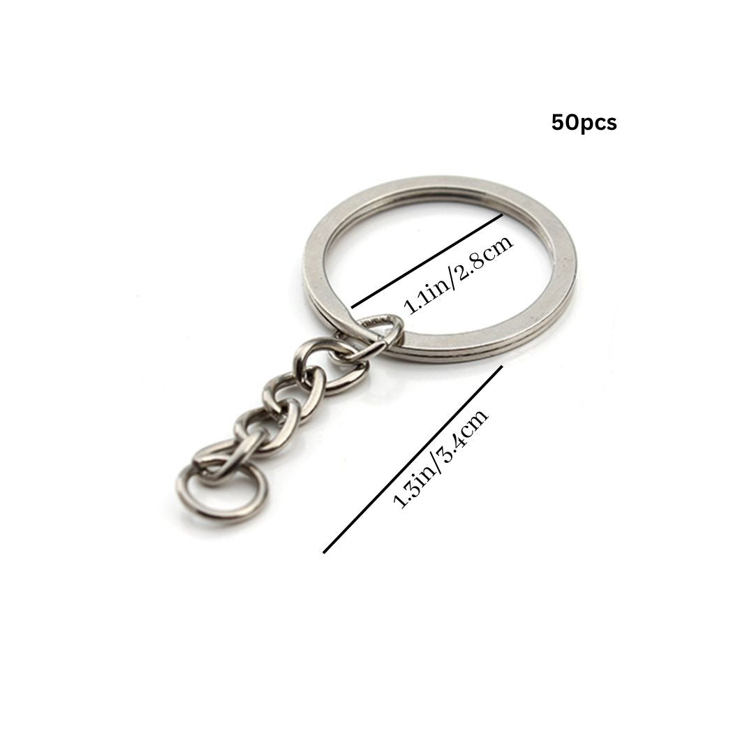50 Pcs Keychain Ring