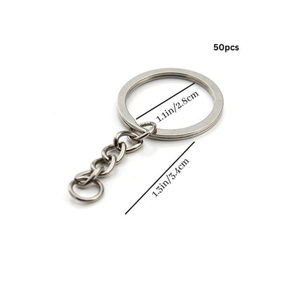 50 Pcs Keychain Ring