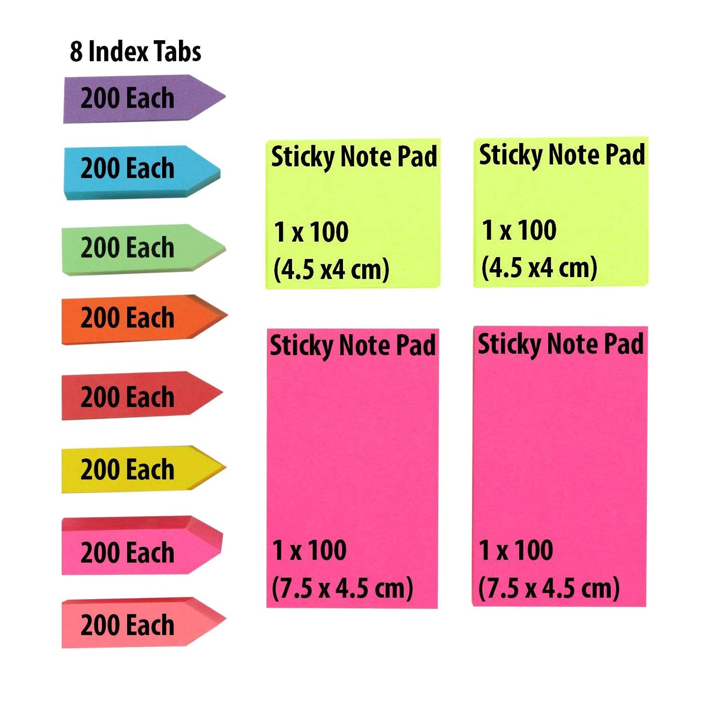 Pu Leather Case Sticky Notes Arrow Flag Memo Pad with Calendar Page Marker
