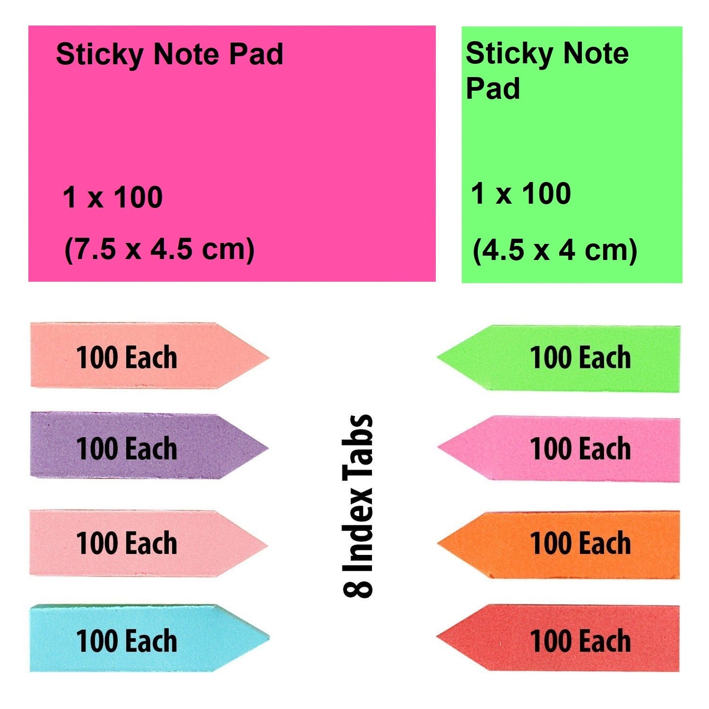 Pu Leather Case Sticky Notes Arrow Flag Memo Pad with Calendar Page Marker